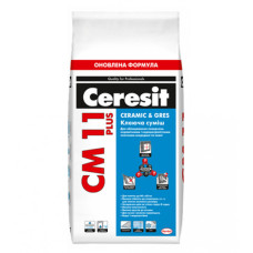 Клеюча суміш для плитки Церезіт (Ceresit) СМ11 Plus Ceramic Gres, 5кг