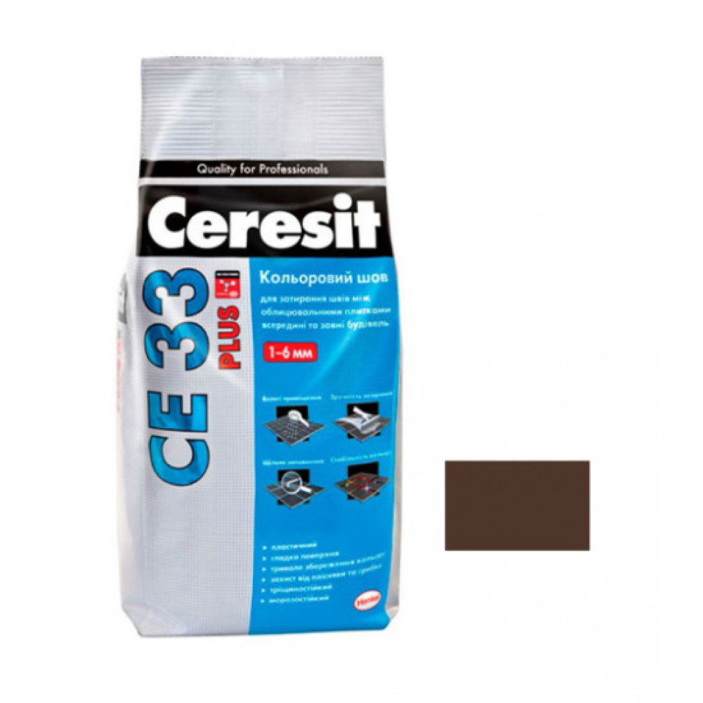 Шов кольоровий Церезіт (Ceresit) СЕ33 Plus, №132, теракотовий, 2кг