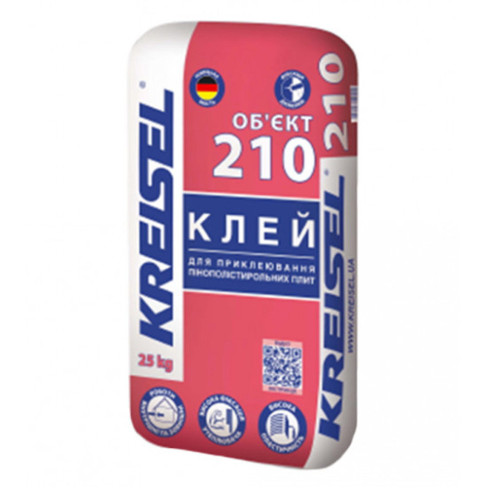 Клей для приклеювання ППС плит Крайзель (Kreisel) 210 Об'єкт, 25кг