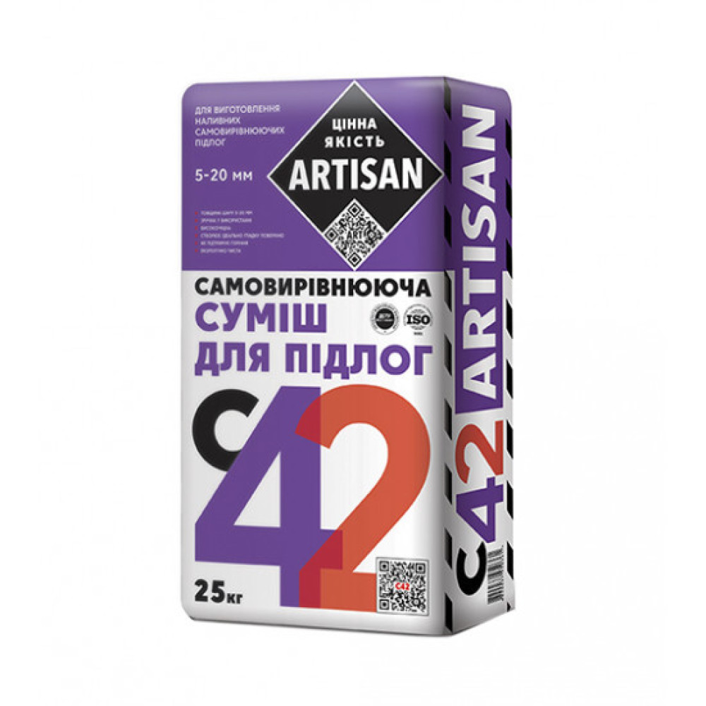 Самовирівнювальна суміш Артісан (Artisan) С42, 5-20мм, 25кг