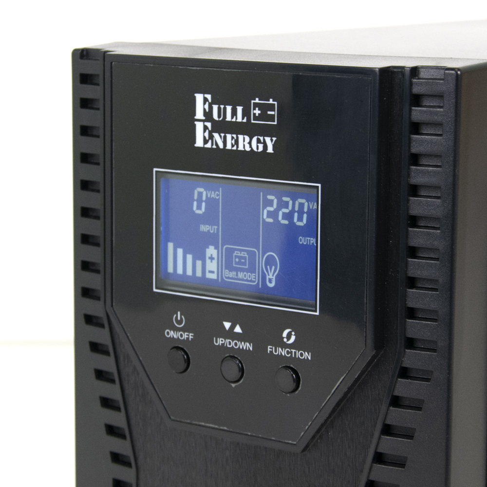 Налаштовуваний online ДБЖ Full Energy BBGP-220/30Pro 2000ВА / 1600Вт з правильною синусоїдою та LCD-дисплеєм