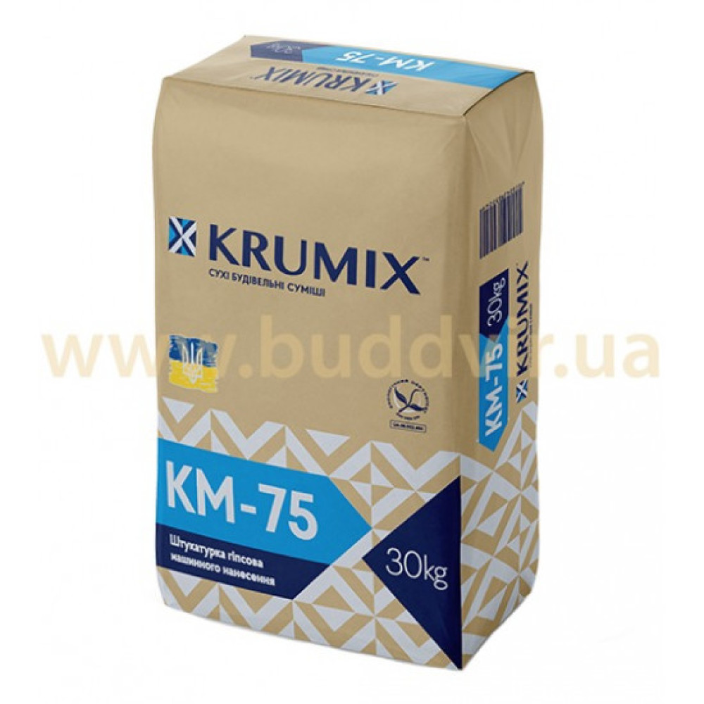 Штукатурка гіпсова машинна Крумікс (Krumix) КМ75, 30кг
