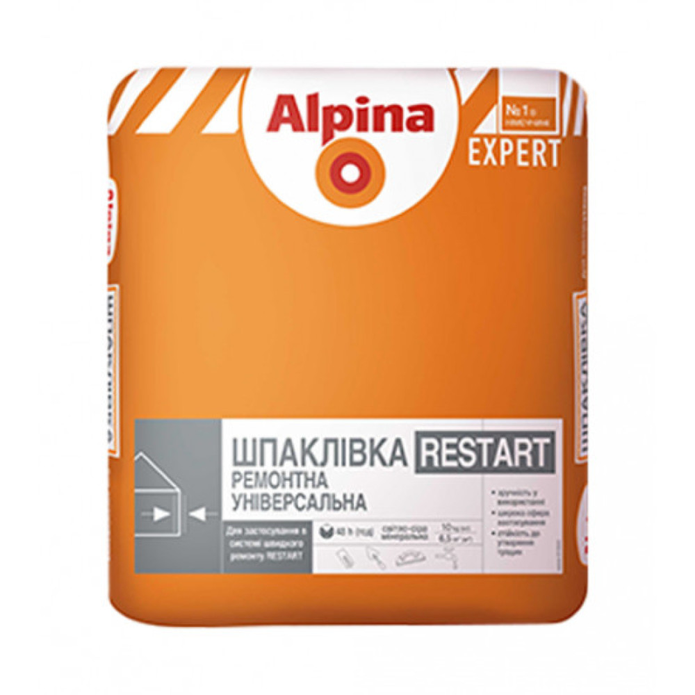 Шпаклівка ремонтна універсальна Альпіна (Alpina) Restart, 10кг