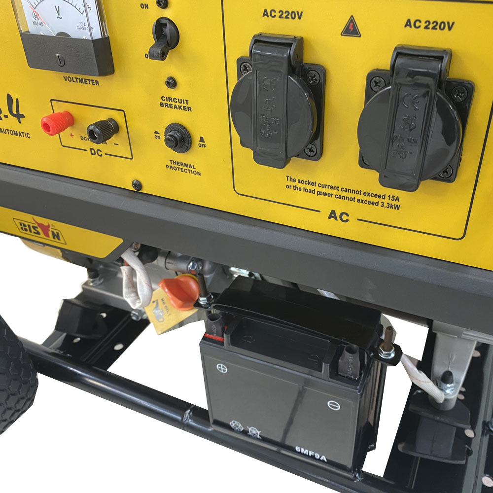 Бензиновий генератор BISON BS6500E максимальна потужність 5.5 кВт