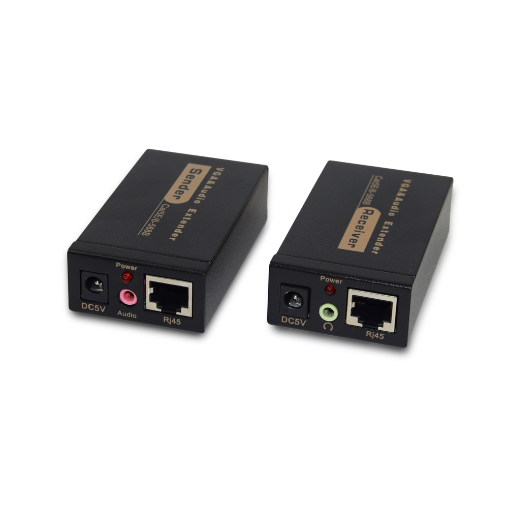 Активний приймач-передавач VGA-відео та аудіо RJ45 до 100 м ATIS VGA Extender