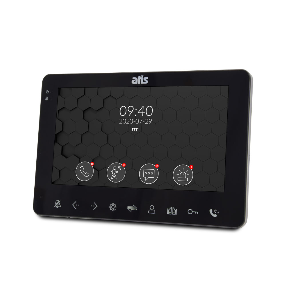 Bідеодомофон 7" ATIS AD-780FHD-Black з детектором руху і записом відео