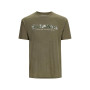 Футболка Simms Logo T-shirt RC Dark Clover/Military Heather XL