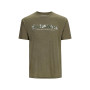 Футболка Simms Logo T-shirt RC Dark Clover/Military Heather XL