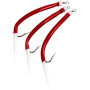 Морський монтаж Fladen Rubber Mac 5pcs size 9/0 Red/White