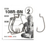 Офсетний гачок Fudo Worm 108R Black 4/0