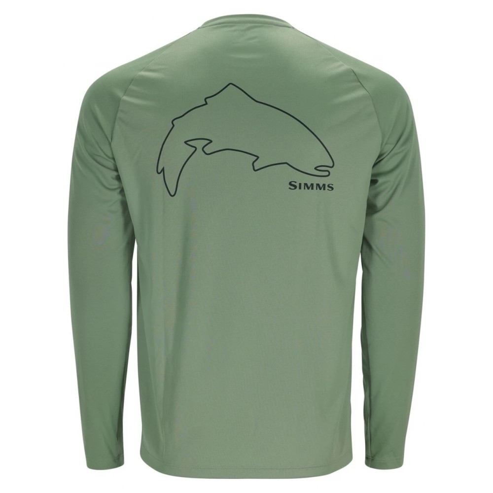 Реглан Simms Tech Tee Artist Series Trout Outline/Field XL