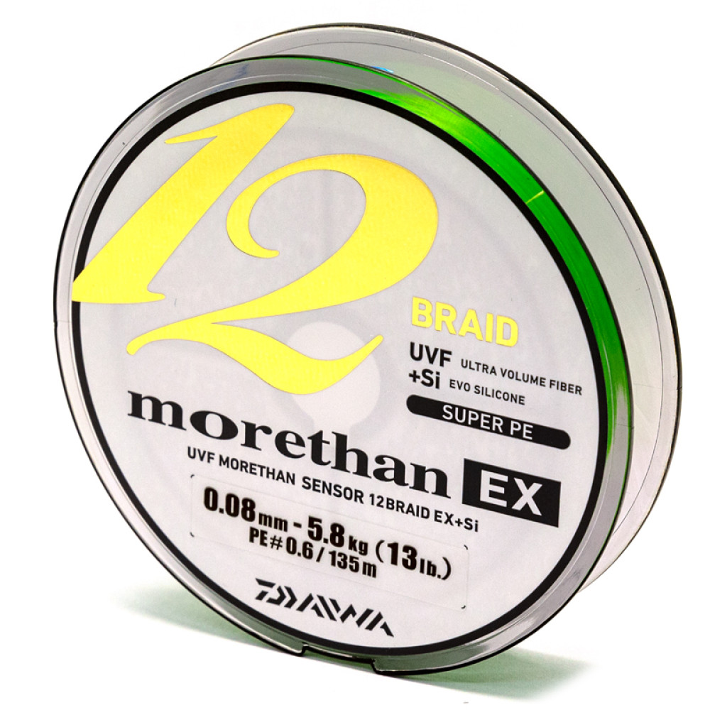 Шнур Daiwa Morethan 12BEX+Si 135m LG 12.2kg 0.14mm #1.2