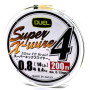 Шнур Duel Super X-Wire 4 200m 0.13mm 5.4kg 5Color Yellow Marking #0.6