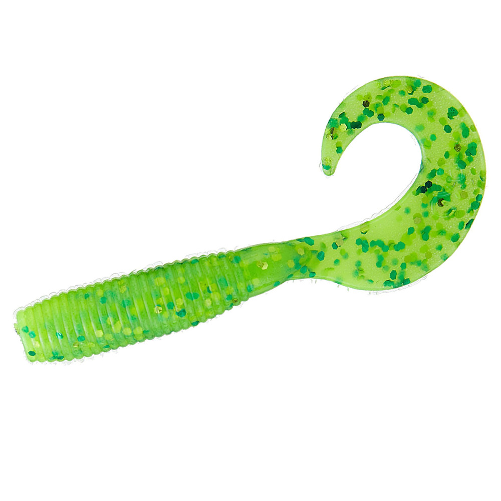 Силікон Gary Yamamoto Single Tail Grub 4" 20pc #Cinnamon With Large Black