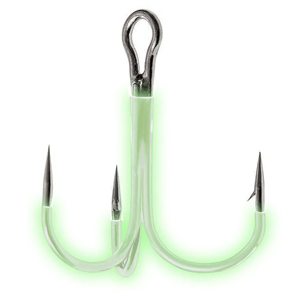 Трійник Fladen люмінесцентний Treble hooks luminous 5pcs size 8/0
