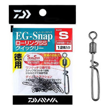 Вертлюг із застібкою Daiwa Eg-Snap S Rolling Swivel SS Quickly Toku Вертлюг із застібкою Daiwa Eg-Snap S Rolling Swivel SS Quickly Toku