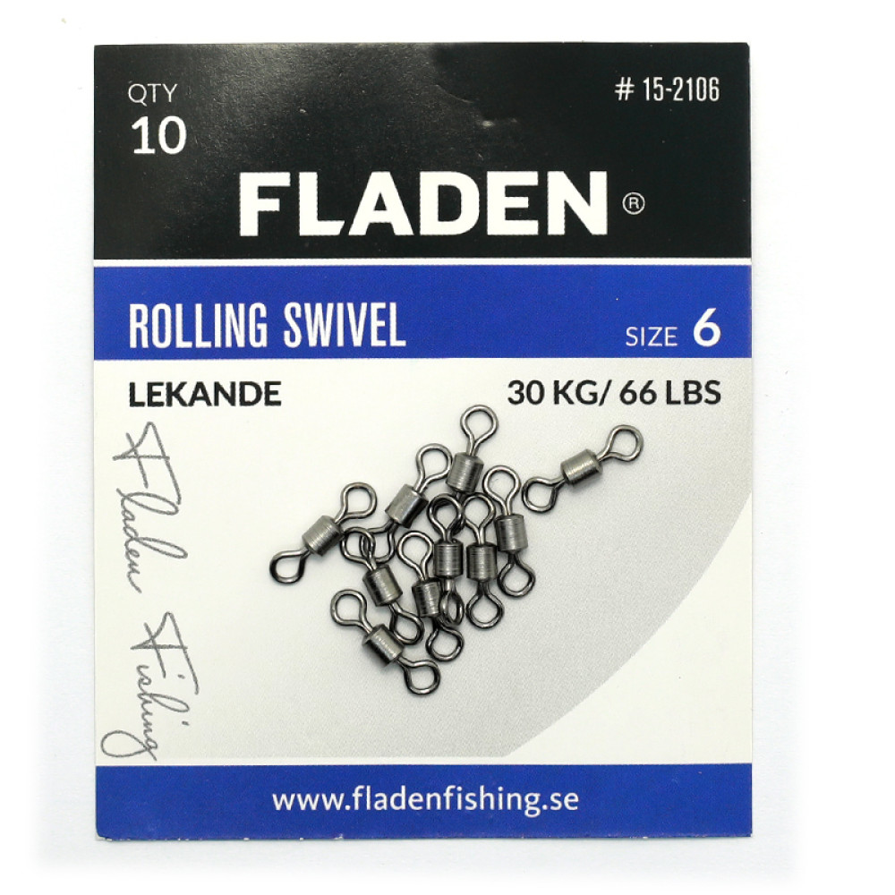 Вертлюжок Fladen Rolling swivel 10pcs size 6