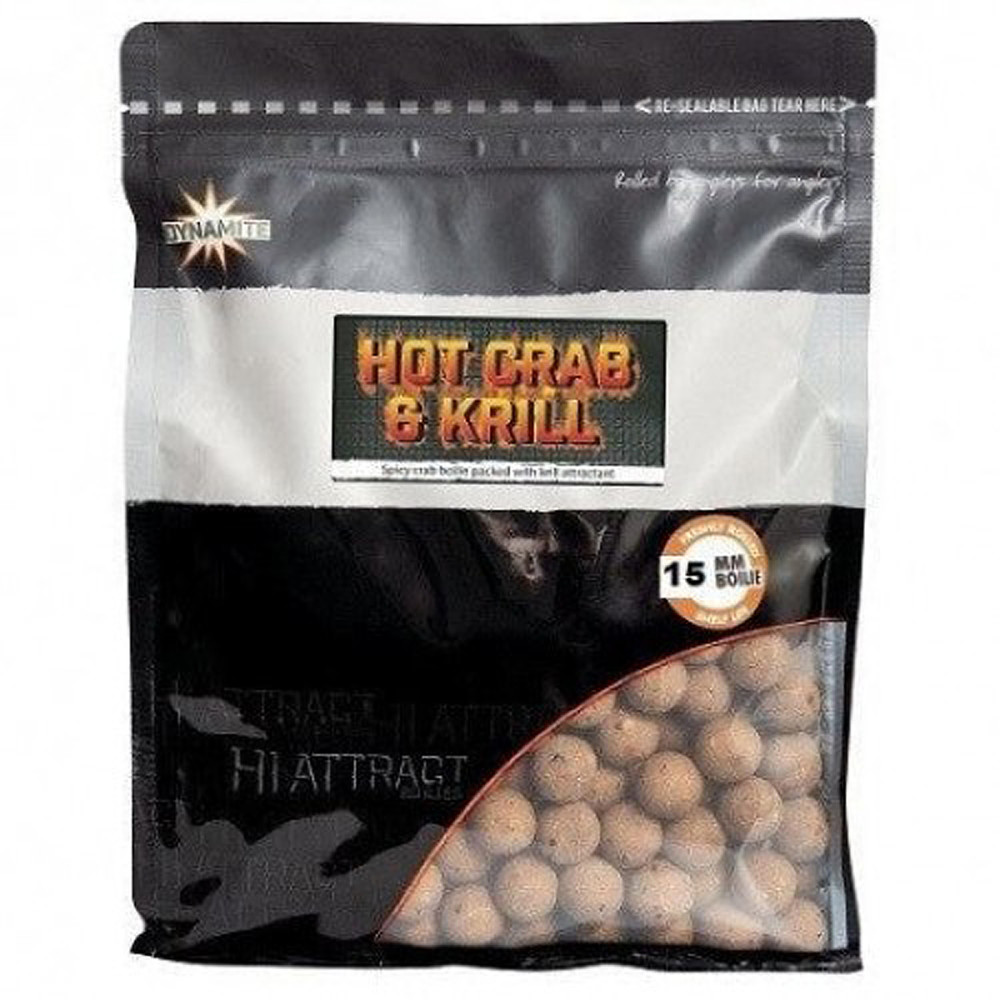 Бойли Dynamite Baits Hot Crab & Krill 20mm Boilie 1kg