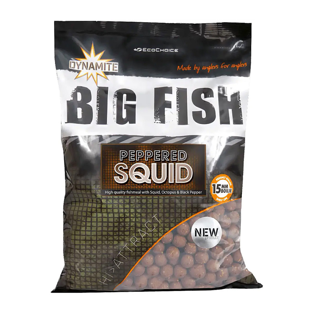 Бойли Dynamite Baits Peppered Squid Boilies 12mm 1kg