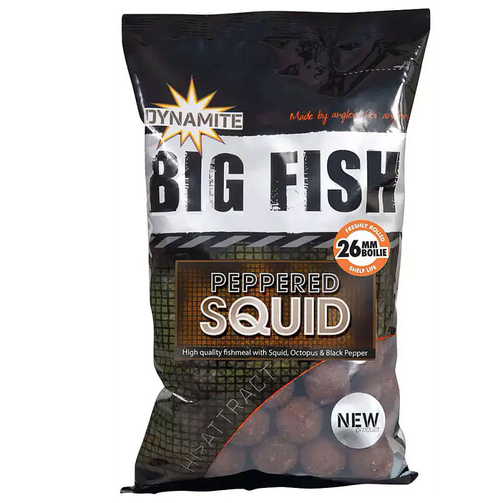 Бойли Dynamite Baits Peppered Squid Boilies 12mm 1kg