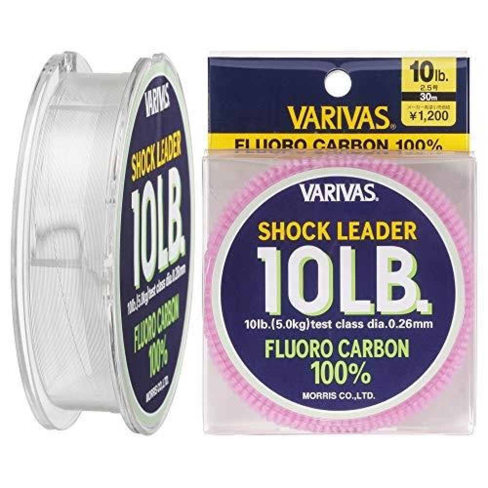 Флюрокарбон Varivas Trout Shock Leader Fluoro, 30m, 0.235mm #2  8lbs