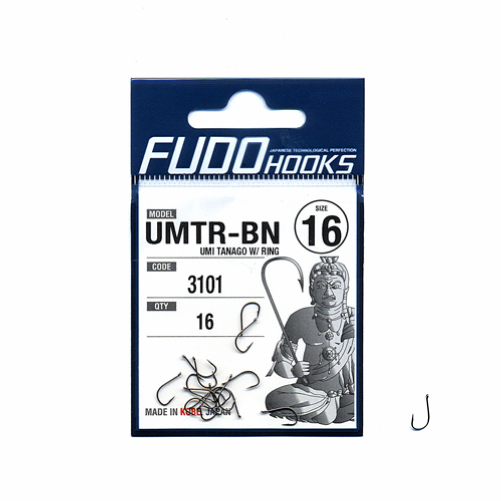 Гачки Fudo Umi Tanago W/Ring Black 16