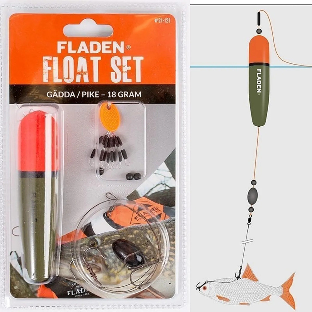 Комплект оснастки Fladen для ловлі щуки Pike Float-set 18g