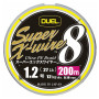 Шнур Duel Super X-Wire 8 200m 5Color Yellow Marking 5.8kg 0.13mm #0.6