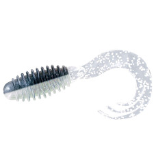 Силікон Big Bite Baits Ring Triple Tip Grub 2" 10pc #Black-n-Silver