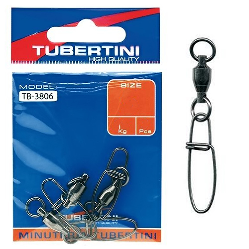 Вертлюг із застібкою Tubertini TB-3806 50kg 4pcs #4