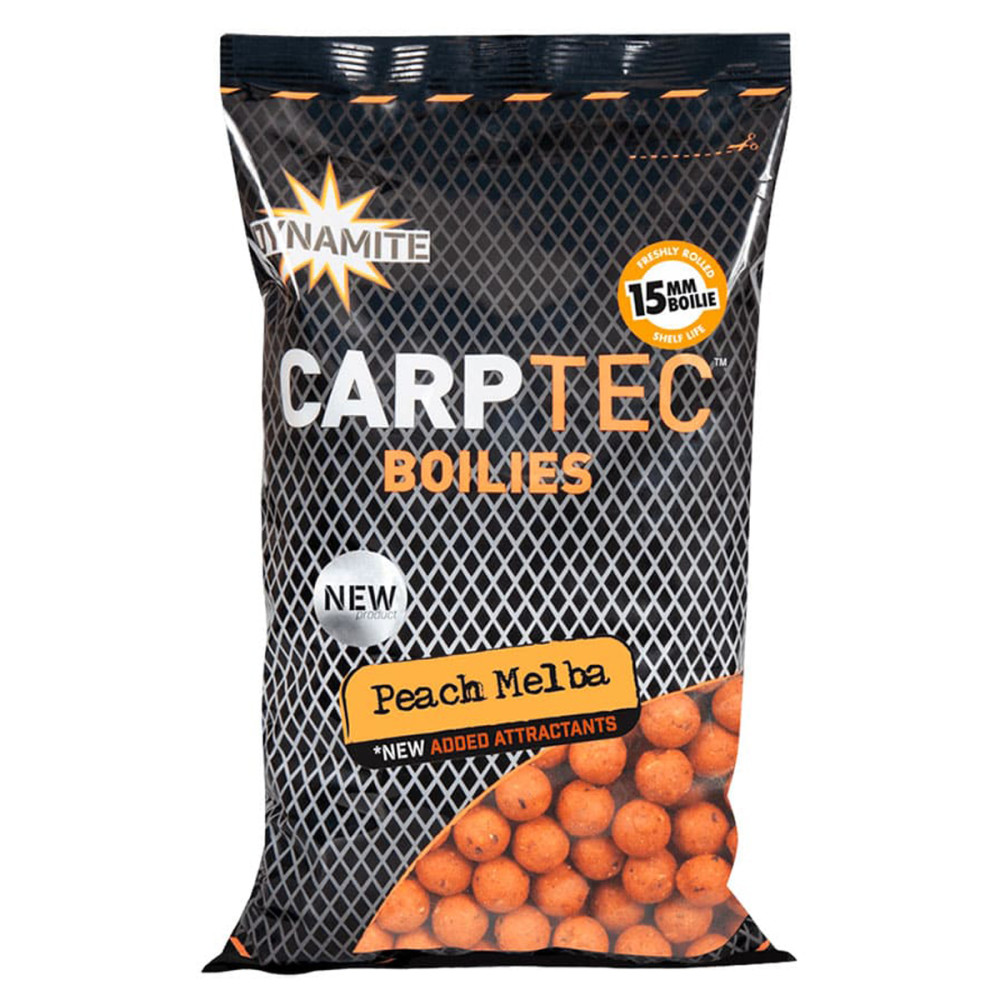 Бойли Dynamite Baits Carp-Tec Peach Melba 15mm 900g