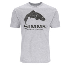Футболка Simms Wood Trout Fill T-Shirt Grey Heather M