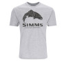 Футболка Simms Wood Trout Fill T-Shirt Grey Heather M