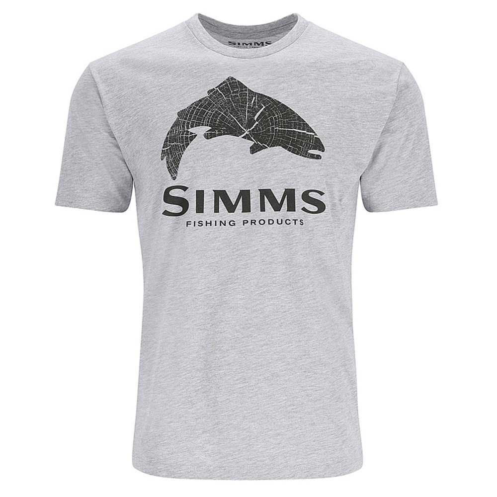 Футболка Simms Wood Trout Fill T-Shirt Grey Heather M