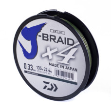 Шнур Daiwa J-Braid X4E 0,33mm 135m Dark Green
