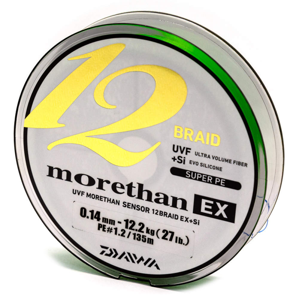 Шнур Daiwa Morethan 12BEX+Si 135m LG 14.0kg 0.16mm #1.5