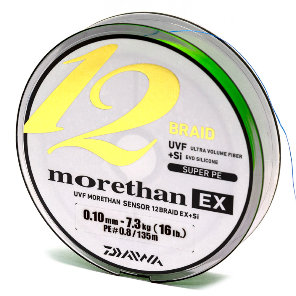 Шнур Daiwa Morethan 12BEX+Si 135m LG 14.0kg 0.16mm #1.5