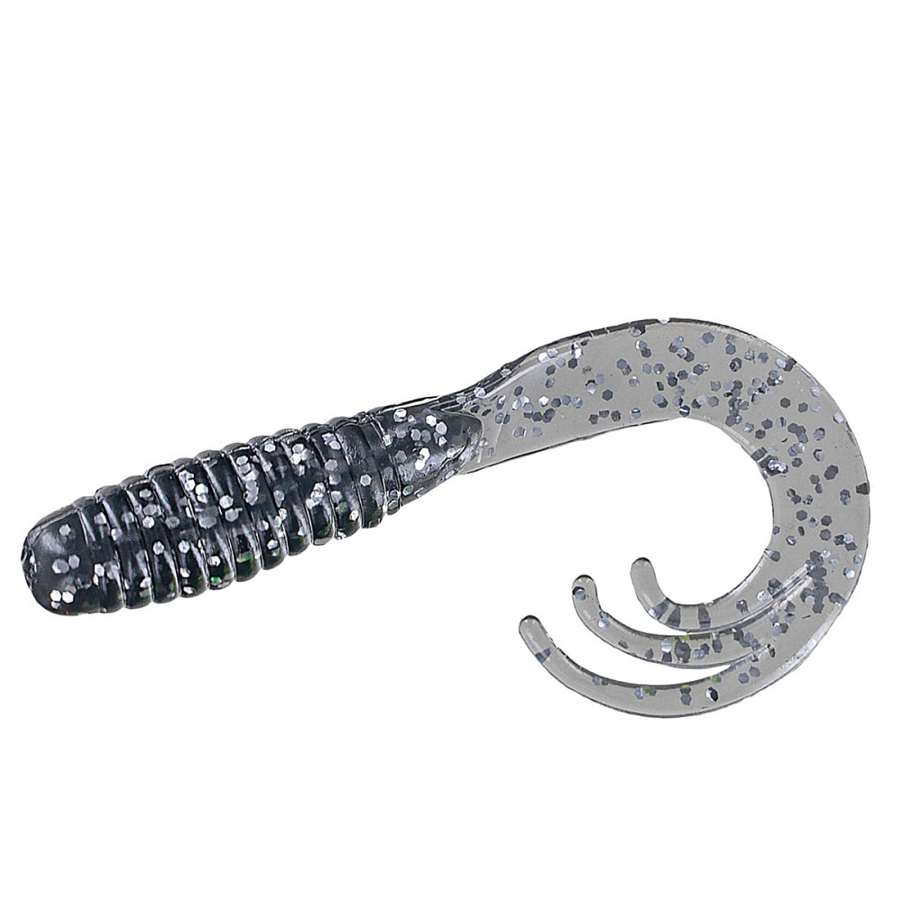 Силікон Big Bite Baits Triple Tip Grub 2" 10pc #Smoke Silver MF