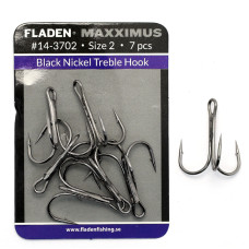 Трійник Fladen Maxximus black nickel treble hooks 2 7pcs