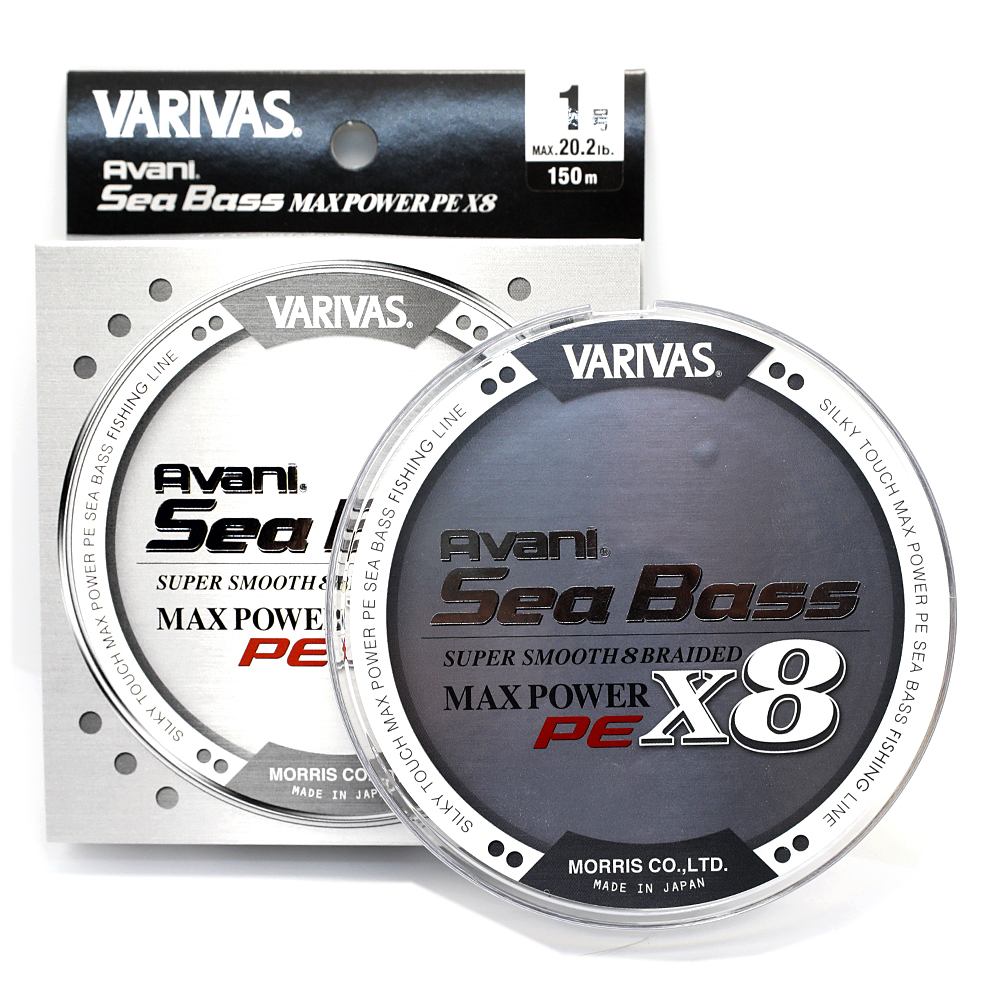 Шнур Varivas Avani SeaBass Max Power X8 Stealth Gray 150m 9.1kg 0.165mm #1.0