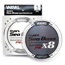 Шнур Varivas Avani SeaBass Max Power X8 Stealth Gray 150m 9.1kg 0.165mm #1.0