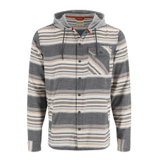 Сорочка Simms Santee Flannel Hoody  Black/Slate Blanket Stripe L