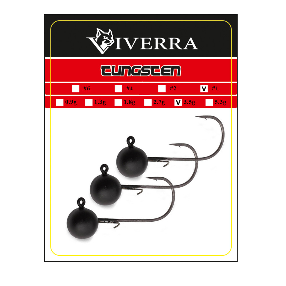 Джигголівка вольфрам Viverra 7,2g #1 Black