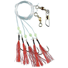 Морський монтаж Fladen Sundet Herring 5-hooks size 1/0 Red