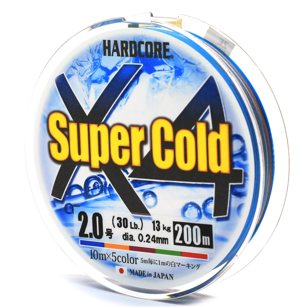 Шнур Duel Hardcore Super Cold X4 200m 3.6kg 5Color #0.4