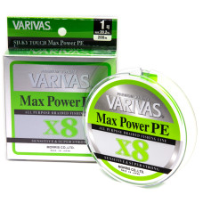 Шнур Varivas Max Power PE X8 Lime Green 200m 9.0kg 0.165mm #1.0