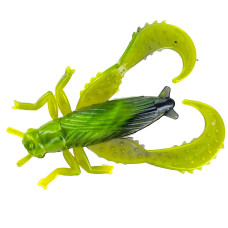 Силікон Big Bite Baits Bug Series-Cricket 1.25" 10pc #Black/Opaque Chartreuse