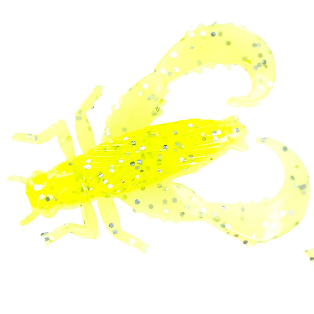 Силікон Big Bite Baits Bug Series-Cricket 1.25" 10pc #Black/Opaque Chartreuse