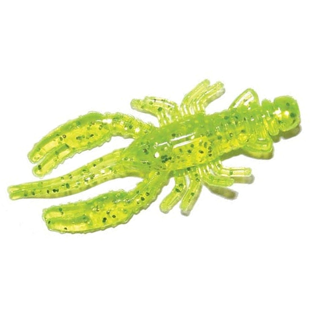 Силікон Big Bite Baits Craw 1.5" 10pc #Chartreuse Sparkle