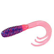 Силікон Big Bite Baits Triple Tip Grub 2" 10pc #Electric Blue Firetail